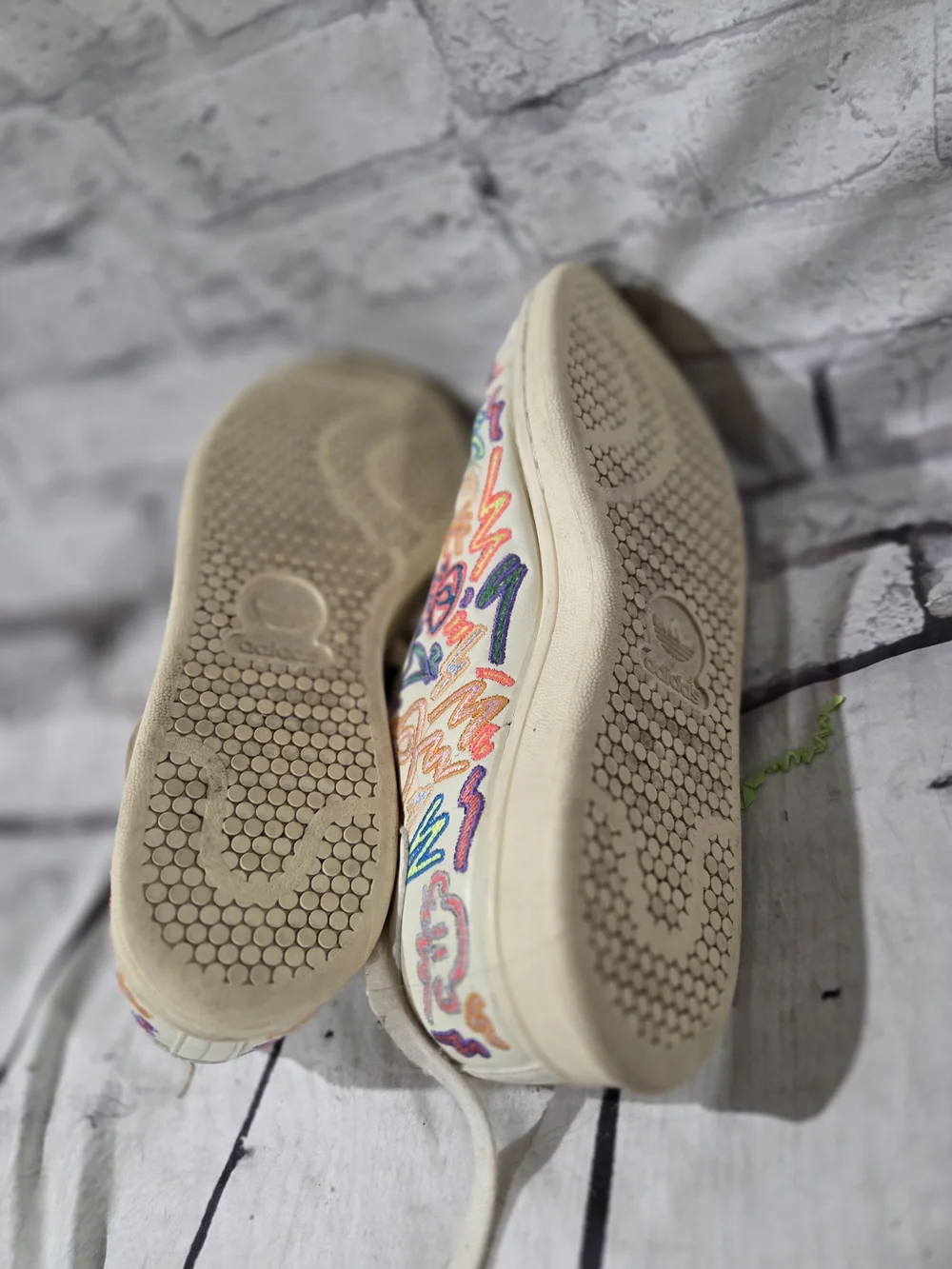 Adidas Stan Smith Pride Embroidered Cream  Sneakers